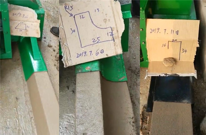 多規格異型攔水帶路緣石機械施工展示